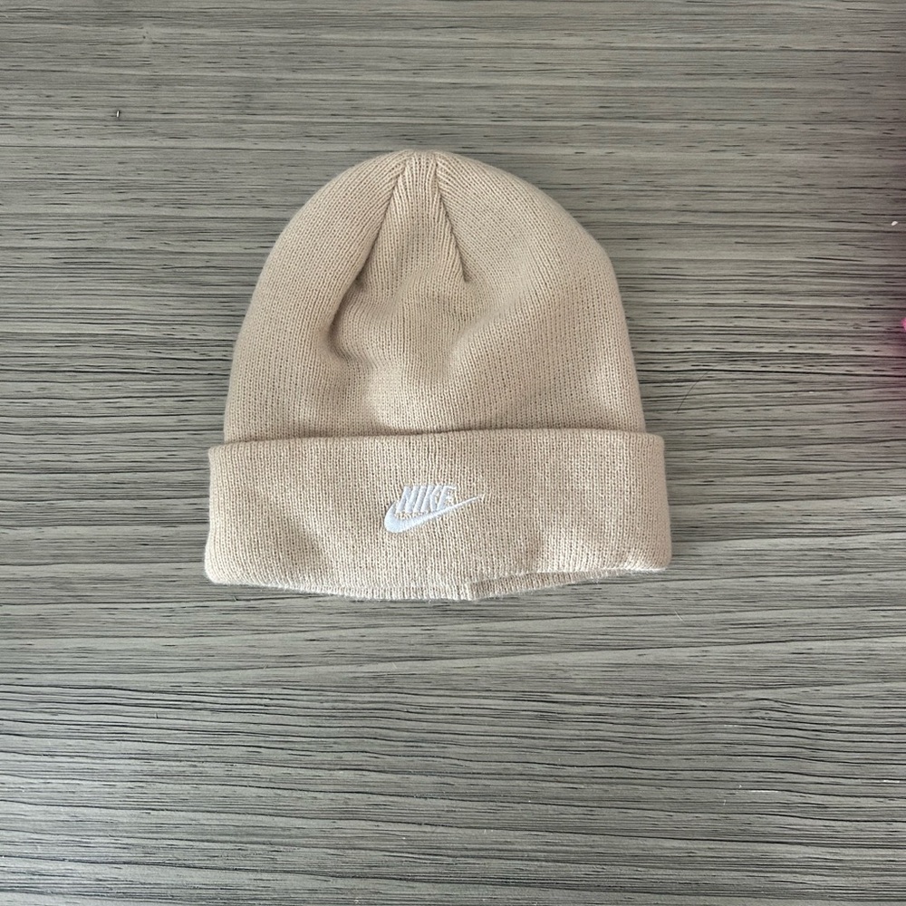 Kids Nike Beige Knit Beanie